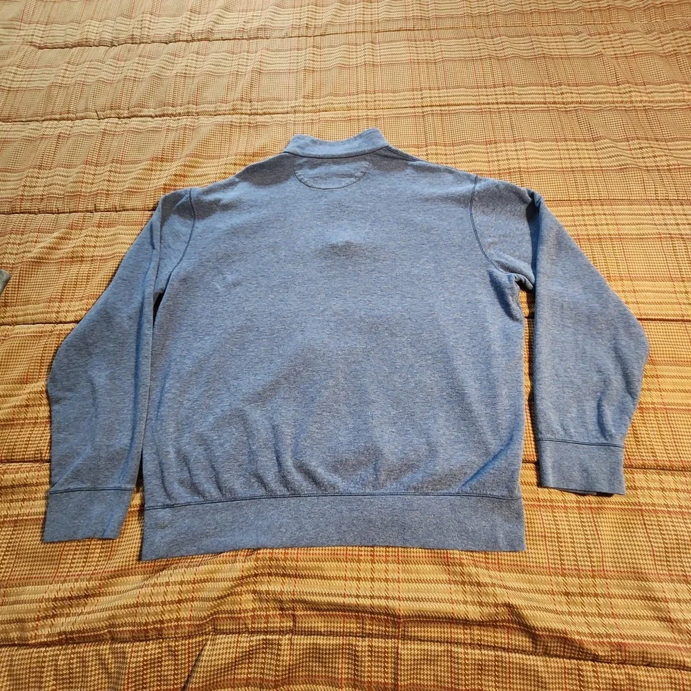 Polo Ralph Lauren Heather Blue Quarter Zip Pullover Size Large Red Pony Jersey